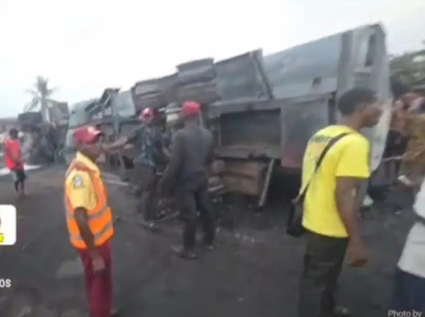Christmas Tragedy: Two Killed in Diesel Tanker Explosion on Badagry Expressway