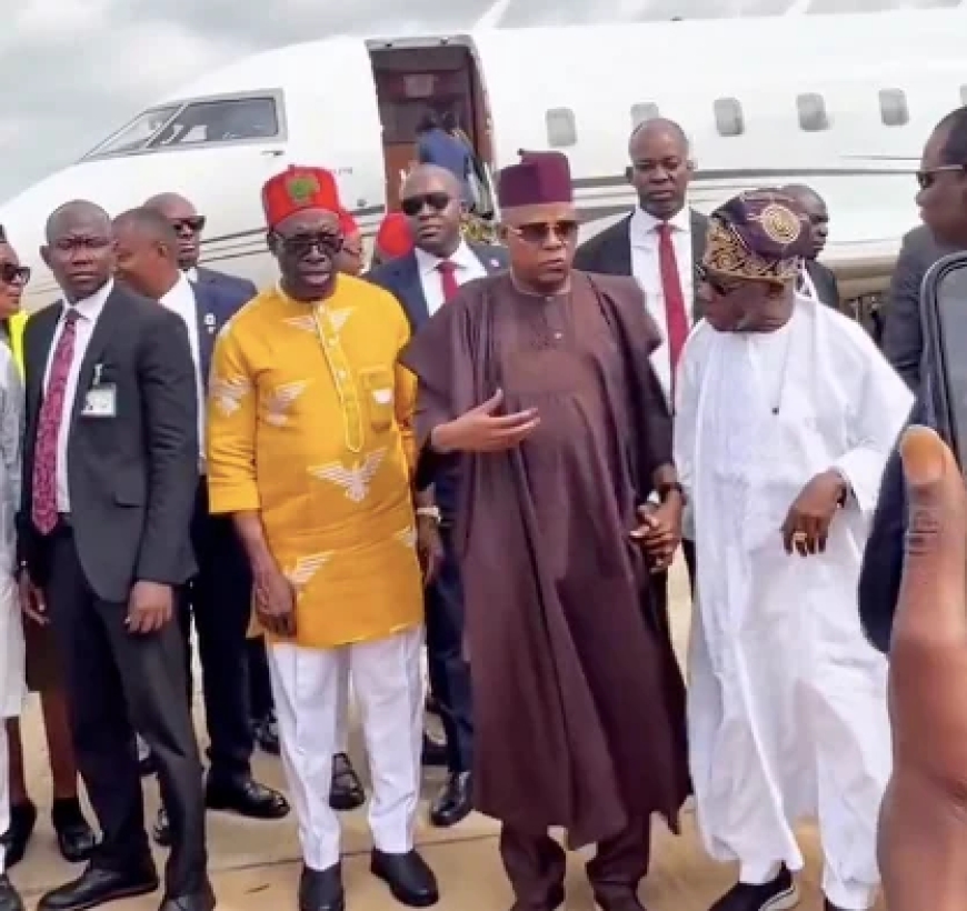 JUST IN: Shettima, Obasanjo, Jonathan Arrive for Soludo’s Second-Term Inauguration